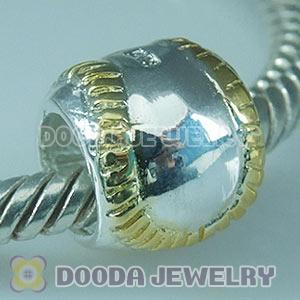 Gold Plated Baseball Charm Jewelry 925 Silver Beads