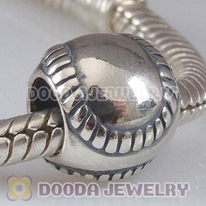Antique Silver Baseball Charms For Sports Fit European