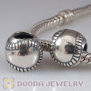 925 Sterling Silver European style Baseball Charms and Beads