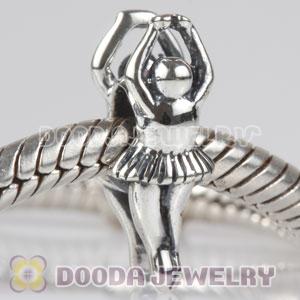 925 Sterling Silver European Style Ballet Beads with Screw Thread