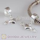 Solid Sterling Silver Jewelry dangle a heart with wings Charms