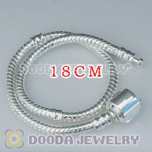 18CM Charm Jewelry silver plated bracelet without stamped Lock