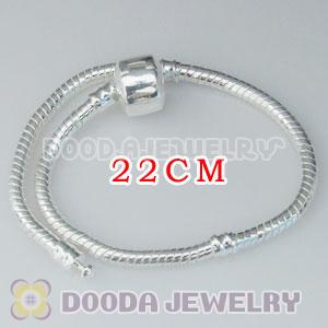 22CM Charm Jewelry silver plated bracelet without stamped Lock