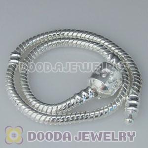 18CM European style silver plated bracelet with LOVE Stamped Lock