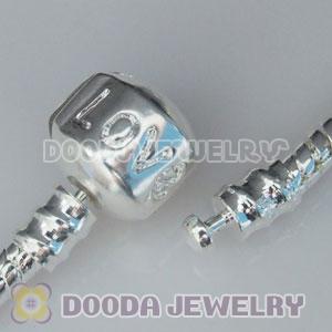 22CM European style silver plated bracelet with LOVE Stamped Lock