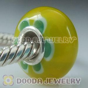 925 sterling silver single core Charm Jewelry glass beads
