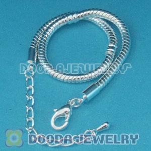 19CM Charm Jewelry silver plated bracelet lobster lock