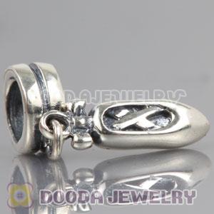 S925 Sterling Silver European Charms with Screw Dangle Dancing Shoe