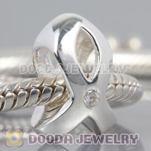 Solid Sterling Silver Charm Jewelry Beads with Stone