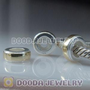 Solid Sterling Silver European Style Stopper Beads