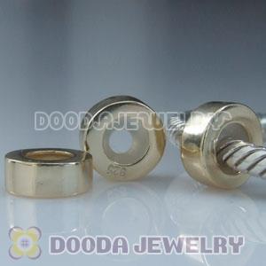 Solid Sterling Silver European Style Stopper Beads