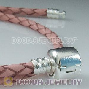 38cm European Style Double Pink Leather Bracelet