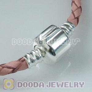 20cm European Style Single Pink Leather Bracelet