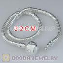 22CM Charm Jewelry silver plated bracelet with LOVE Stamped Lock