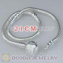 21CM Charm Jewelry silver plated bracelet with LOVE Stamped Lock