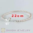 22cm Charm Jewelry Single Champagne Leather Bracelet