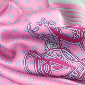 The detailed picture of silk square scarf