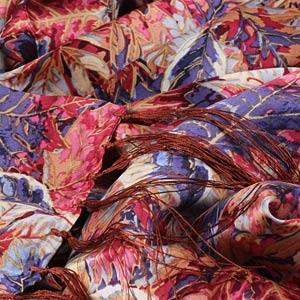 The detailed picture of Long Fringed Silk Scarves Silk Scarf Painting