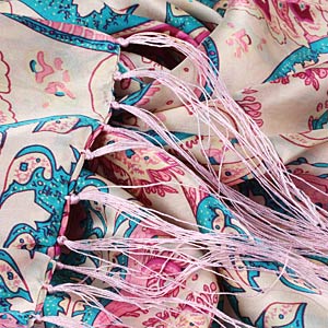 The detailed picture of Long Fringed Silk Scarves Silk Scarf Painting