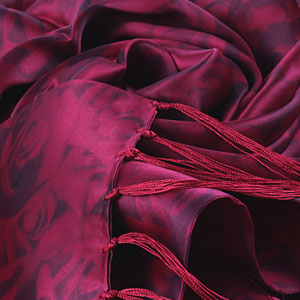 The detailed picture of Long Fringed Silk Scarves Silk Scarf Painting