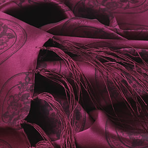 The detailed picture of Long Fringed Silk Scarves Silk Scarf Painting