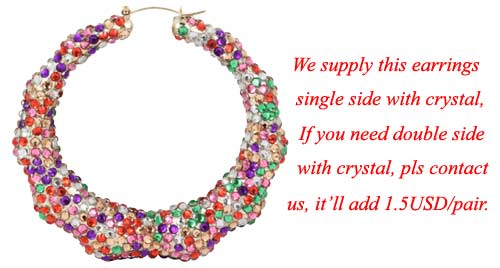 bamboo crystal earrings